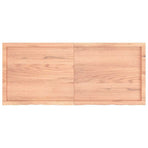 Bathroom Countertop Light Brown 140x60x(2-4) cm Solid Wood