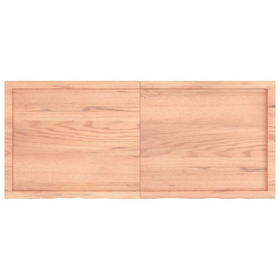 Bathroom Countertop Light Brown 140x60x(2-4) cm Solid Wood