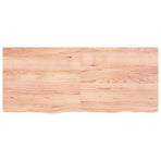 Bathroom Countertop Light Brown 140x60x(2-4) cm Solid Wood