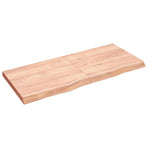 Bathroom Countertop Light Brown 140x60x(2-6) cm Solid Wood