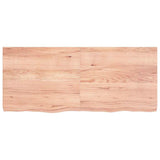 Bathroom Countertop Light Brown 140x60x6 cm Treated Solid Wood