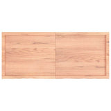 Bathroom Countertop Light Brown 140x60x6 cm Treated Solid Wood