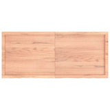Bathroom Countertop Light Brown 140x60x6 cm Treated Solid Wood - Top-Down View