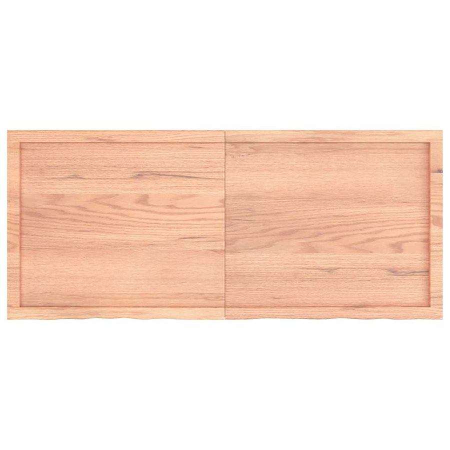 Bathroom Countertop Light Brown 140x60x(2-6) cm Solid Wood