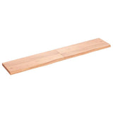 Bathroom Countertop Light Brown 160x30x4 cm Treated Solid Wood - Front View
