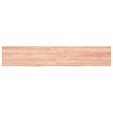 Bathroom Countertop Light Brown 160x30x4 cm Treated Solid Wood - Top-Down View
