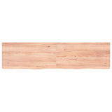 Bathroom Countertop Light Brown 160x40x4 cm Treated Solid Wood - Top-Down View