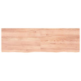 Bathroom Countertop Light Brown 160x50x4 cm Treated Solid Wood - Side View