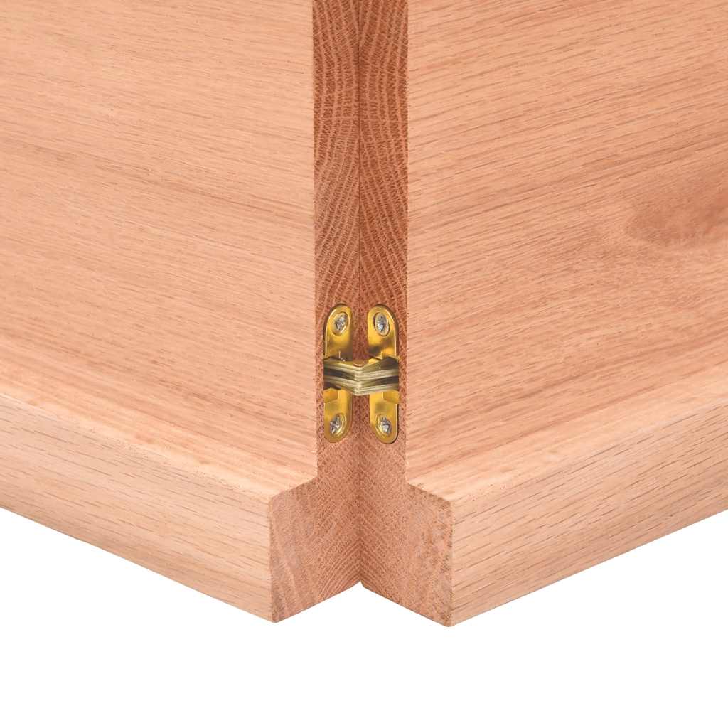 Bathroom Countertop Light Brown 160x50x4 cm Treated Solid Wood