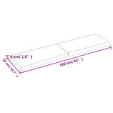 Bathroom Countertop Light Brown 160x50x4 cm Treated Solid Wood