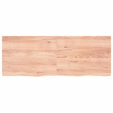 Bathroom Countertop Light Brown 160x60x4 cm Treated Solid Wood - Side View