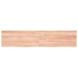 Bathroom Countertop Light Brown 180x40x4 cm Treated Solid Wood