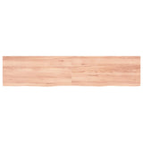 Bathroom Countertop Light Brown 180x40x4 cm Treated Solid Wood - Top-Down View
