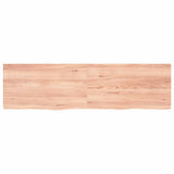 Bathroom Countertop Light Brown 180x50x4 cm Treated Solid Wood - Side View
