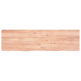 Bathroom Countertop Light Brown 180x50x6 cm Treated Solid Wood
