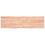 Bathroom Countertop Light Brown 180x50x6 cm Treated Solid Wood