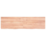 Bathroom Countertop Light Brown 180x50x6 cm Treated Solid Wood - Side View