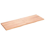 Bathroom Countertop Light Brown 180x60x4 cm Treated Solid Wood