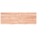 Bathroom Countertop Light Brown 180x60x6 cm Treated Solid Wood