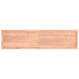 Bathroom Countertop Light Brown 200x50x4 cm Treated Solid Wood - Top-Down View