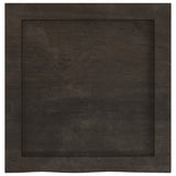Bathroom Countertop Dark Brown 40x40x4 cm Treated Solid Wood - Top-Down View