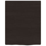 Bathroom Countertop Dark Brown 40x50x2 cm Treated Solid Wood - Side View