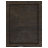 Bathroom Countertop Dark Brown 40x50x4 cm Treated Solid Wood - Top-Down View
