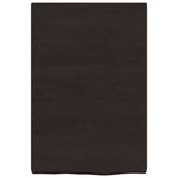 Bathroom Countertop Dark Brown 40x60x4 cm Treated Solid Wood - Side View