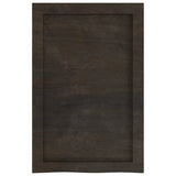 Bathroom Countertop Dark Brown 40x60x4 cm Treated Solid Wood - Top-Down View