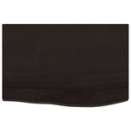 Bathroom Countertop Dark Brown 60x40x(2-4)cm Treated Solid Wood