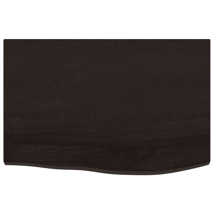 Bathroom Countertop Dark Brown 60x40x(2-4)cm Treated Solid Wood