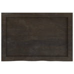 Bathroom Countertop Dark Brown 60x40x(2-4)cm Treated Solid Wood