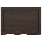 Bathroom Countertop Dark Brown 60x40x(2-4)cm Treated Solid Wood