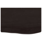 Bathroom Countertop Dark Brown 60x50x(2-4)cm Treated Solid Wood