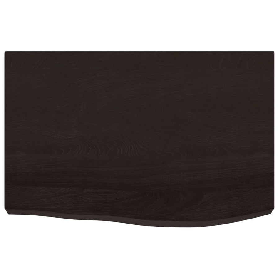 Bathroom Countertop Dark Brown 60x50x(2-4)cm Treated Solid Wood