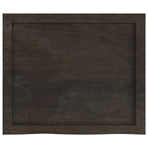 Bathroom Countertop Dark Brown 60x50x(2-4)cm Treated Solid Wood