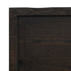 Bathroom Countertop Dark Brown 60x50x(2-4)cm Treated Solid Wood