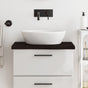 Bathroom Countertop Dark Brown 60x50x(2-4)cm Treated Solid Wood