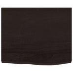 Bathroom Countertop Dark Brown 60x60x(2-4)cm Treated Solid Wood