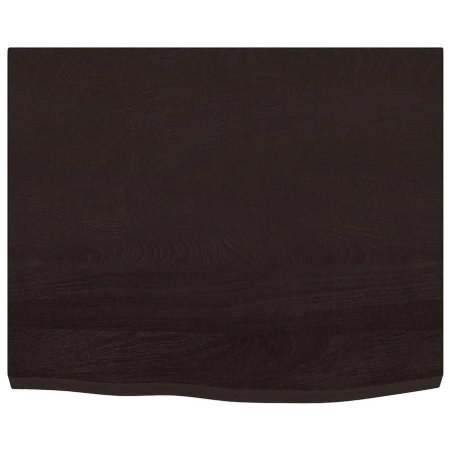 Bathroom Countertop Dark Brown 60x60x(2-4)cm Treated Solid Wood