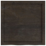 Bathroom Countertop Dark Brown 60x60x(2-4)cm Treated Solid Wood