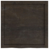 Bathroom Countertop Dark Brown 60x60x4 cm Treated Solid Wood - Top-Down View