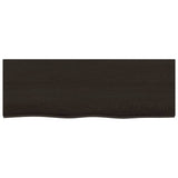 Bathroom Countertop Dark Brown 80x30x4 cm Treated Solid Wood - Side View