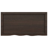 Bathroom Countertop Dark Brown 80x40x4 cm Treated Solid Wood - Top-Down View