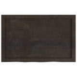 Bathroom Countertop Dark Brown 80x50x4 cm Treated Solid Wood