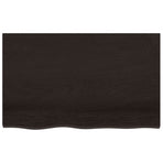 Bathroom Countertop Dark Brown 80x50x6 cm Treated Solid Wood