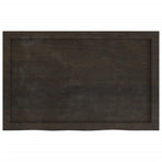 Bathroom Countertop Dark Brown 80x50x6 cm Treated Solid Wood