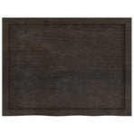 Bathroom Countertop Dark Brown 80x60x(2-4)cm Treated Solid Wood