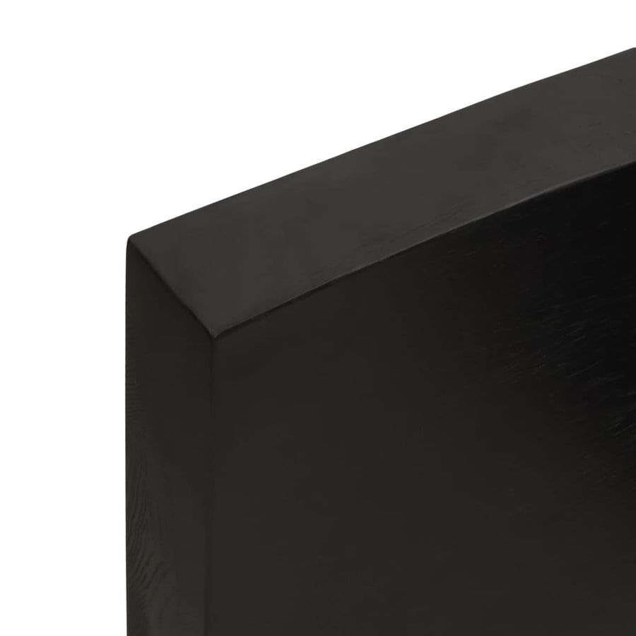 Bathroom Countertop Dark Brown 80x60x(2-6)cm Treated Solid Wood