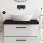 Bathroom Countertop Dark Brown 80x60x(2-6)cm Treated Solid Wood